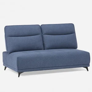 SIMON — Modern contemporary armless loveseat with adjustable backrest (75-79-85-60)