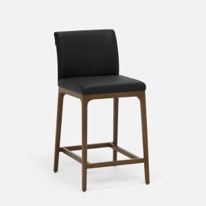 EVA — 100% leather modern counter stool 66cm (64-20-17-20)