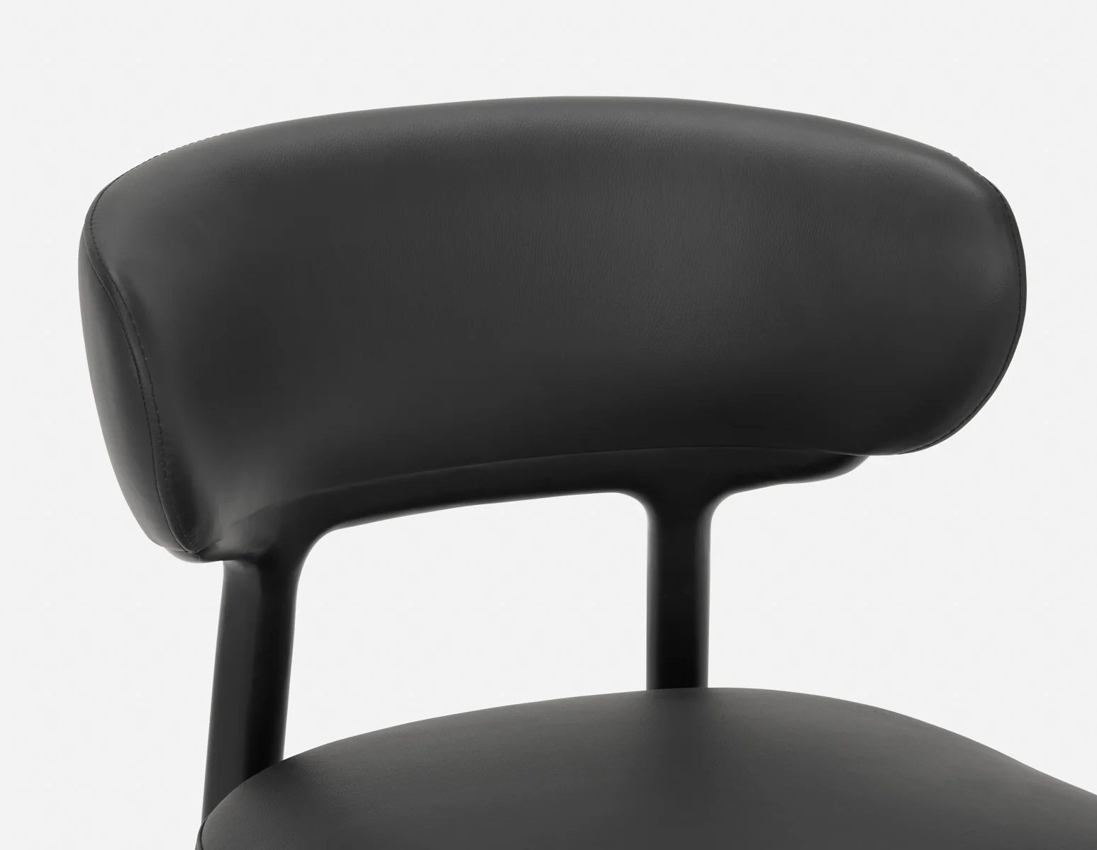 SEVILLE — 100% leather mid-century dining chair (48-33-04-20) - Image 9