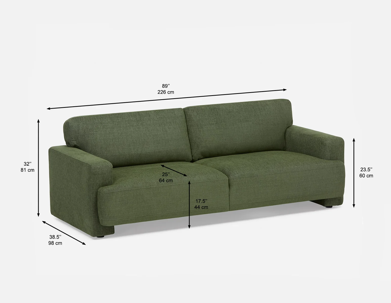 CHARLIE — Modern contemporary sofa (36-66-93-18) - Image 12