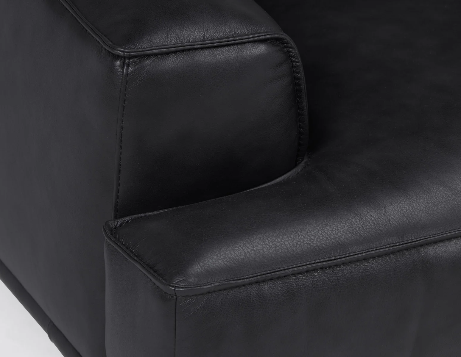 ALPHA — 100% leather mid century loveseat (68-16-19-20) - Image 5