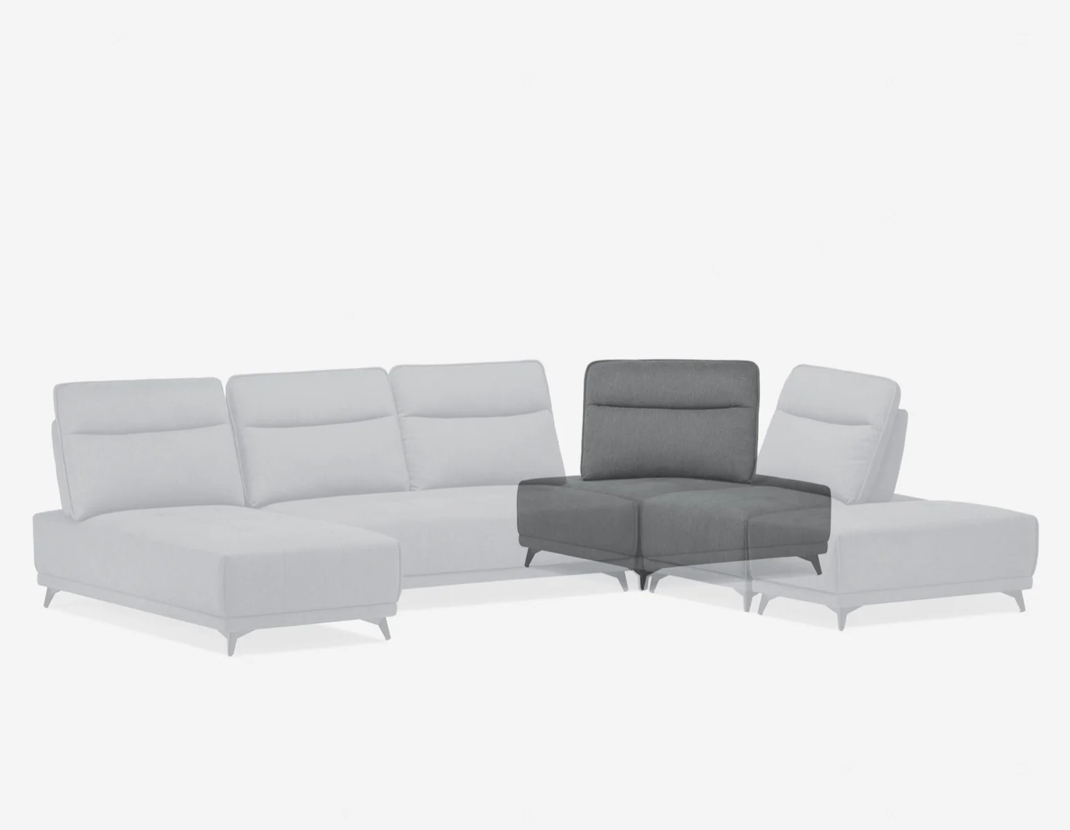 SIMON — Corner seat with adjustable backrest (61-42-44-30) - Image 2