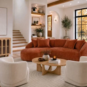 DOYER — Modern left-facing sectional sofa (65-67-59-45)