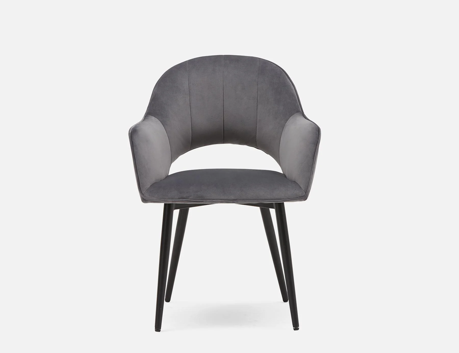 BAILEY — Contemporary velvet dining armchair (67-16-44-30) - Image 2