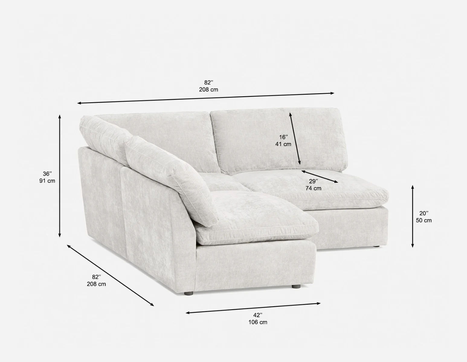 CHABLIS — 3-pc modular interchangeable sofa (97-49-91-46) - Image 5