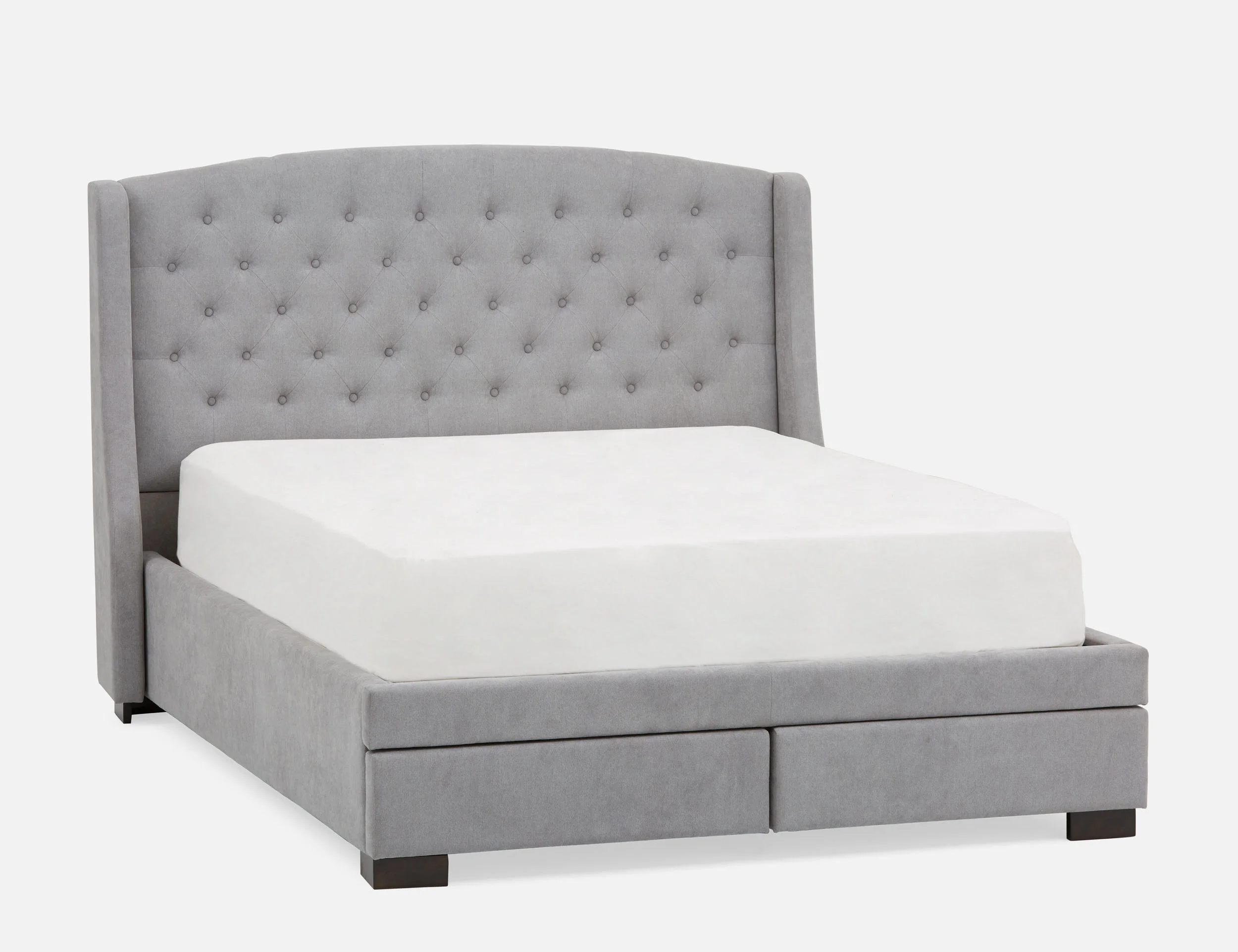 RAVEL — Traditional tufted upholstered wingback queen size bed with storage (81-42-52-30) - Image 14