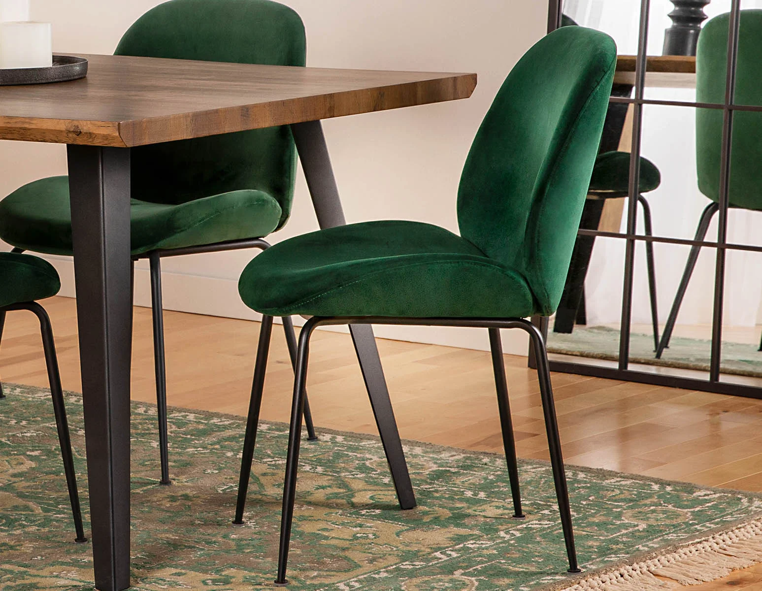 JUDITH — Contemporary velvet dining chair (03-39-96-70) - Image 8