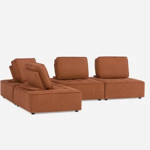 LEON — 4-pc modular interchangeable sofa (35-86-37-45)