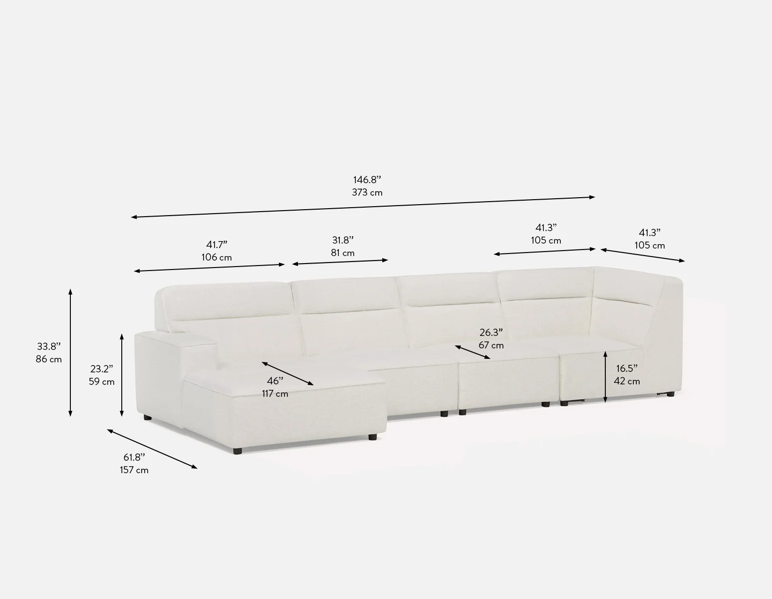 REVAN — Modern modular sofa customize to fit your space (32-46-13-46) - Image 10