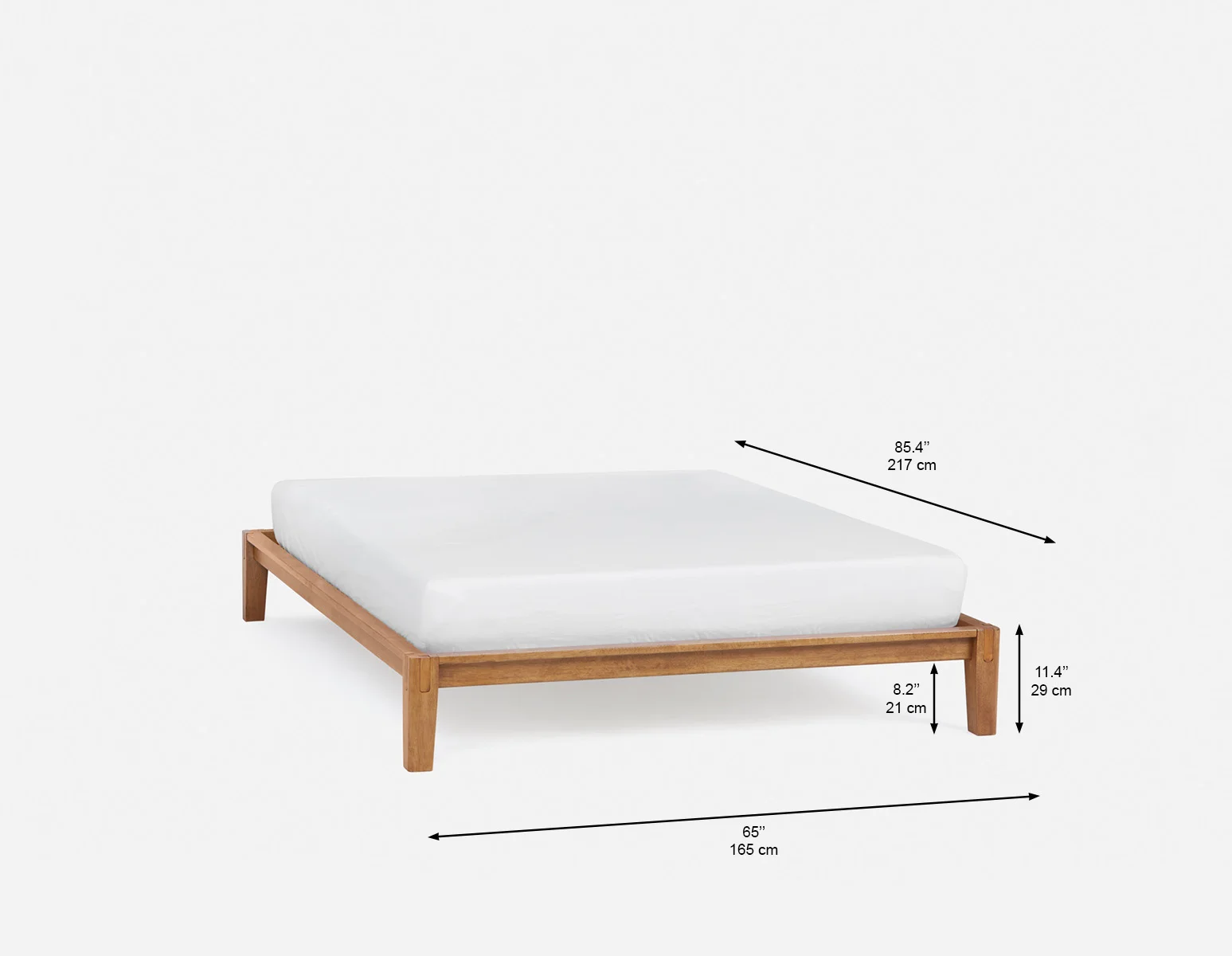 BENA — Mid-century modern queen size bed frame (40-09-57-97) - Image 12