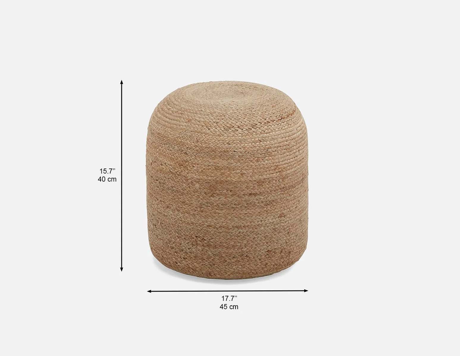 REILLY — Braided jute ottoman - Image 6