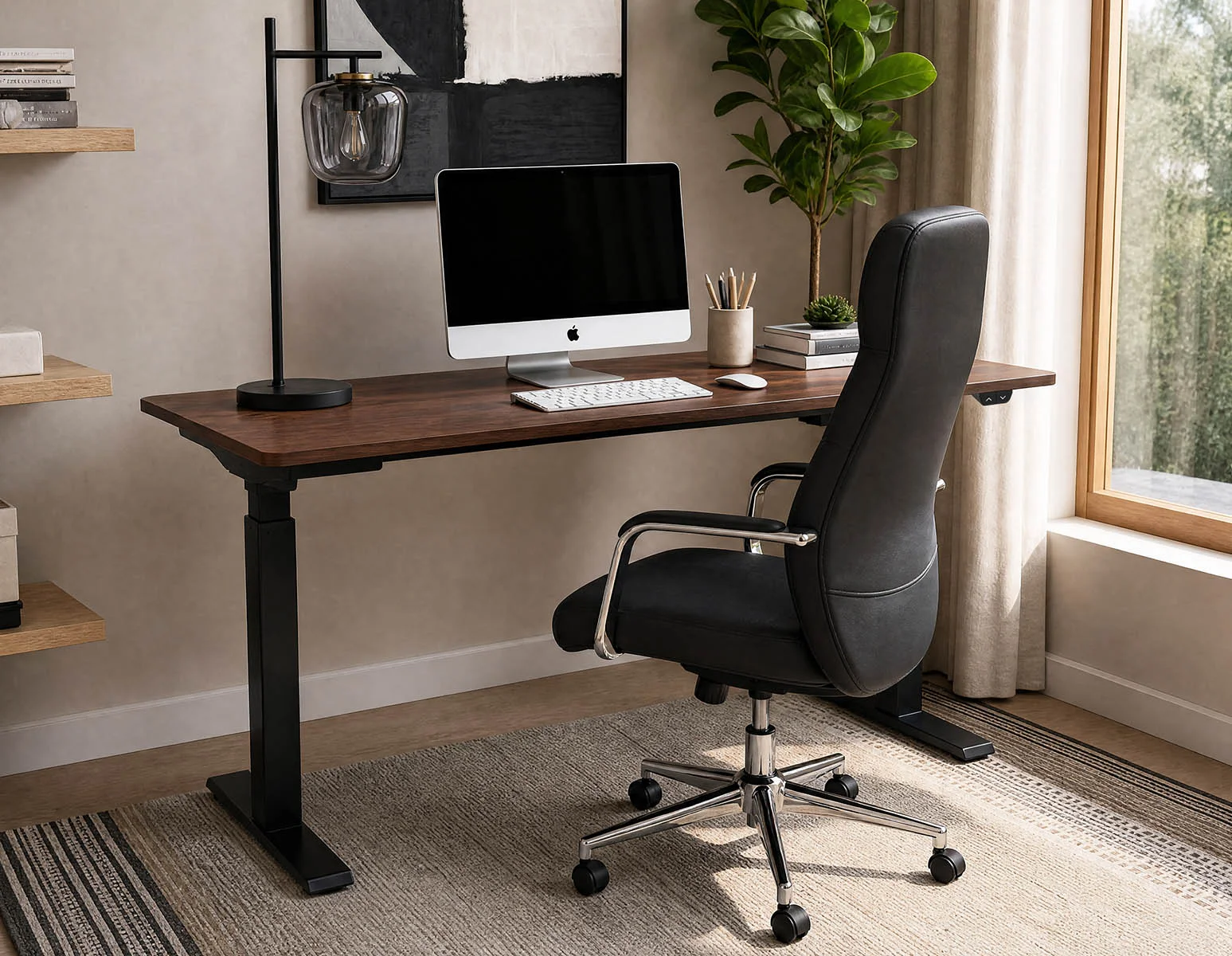 LEVER — 2-stage single motor electric desk 120 cm (top included) (75-59-31-97) - Image 10