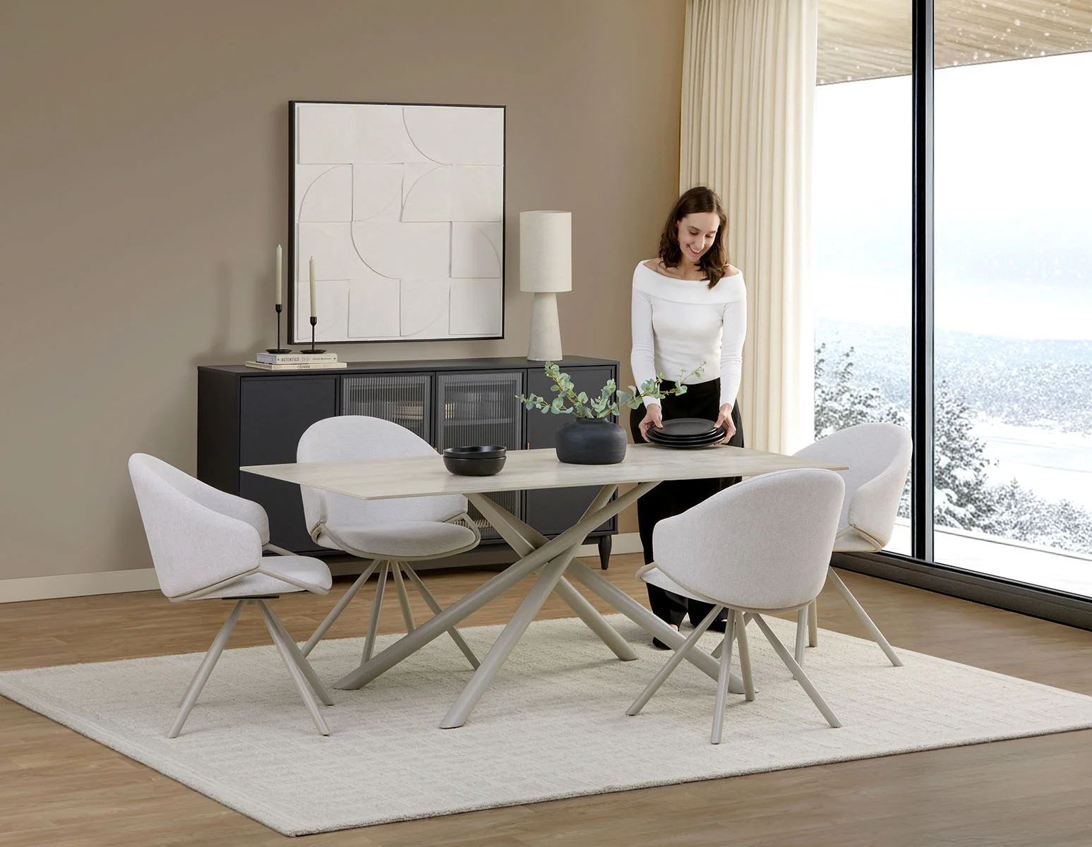 YANO — Modern contemporary dining chair (28-39-95-95)