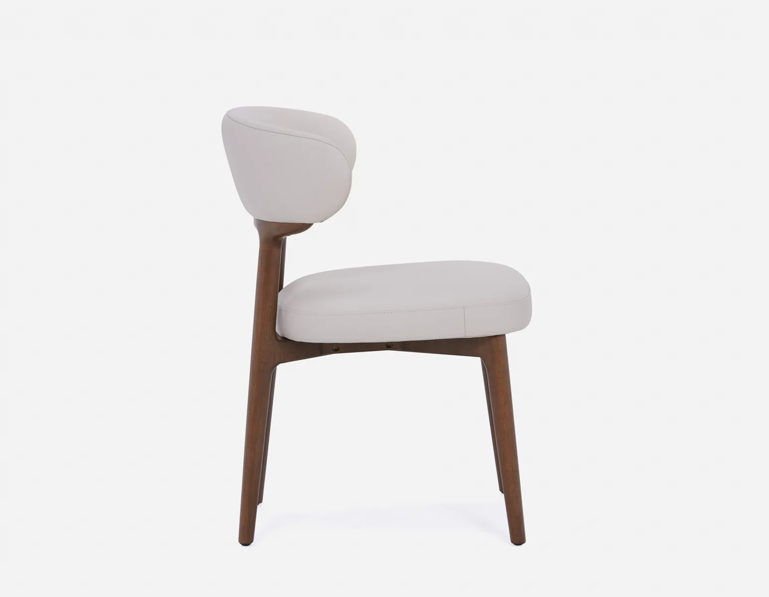 SEVILLE — 100% leather mid-century dining chair (48-33-04-34) - Image 11