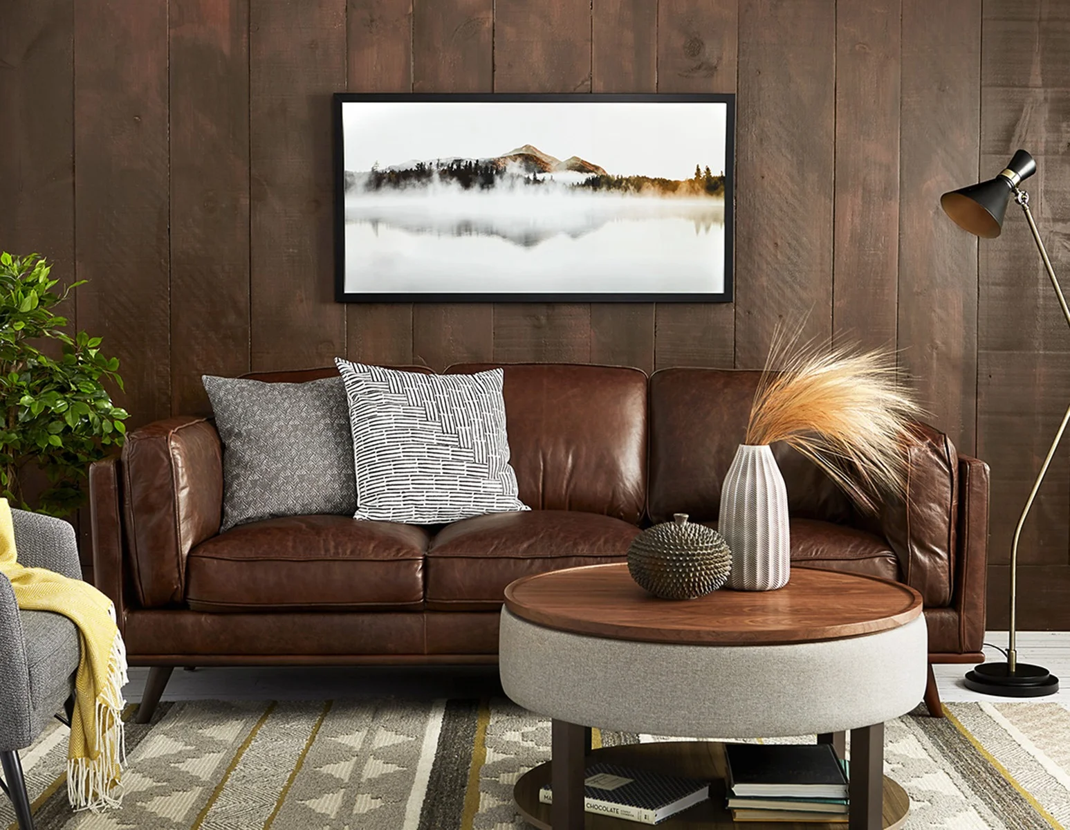 DAMIAN — Wood veneer lift-top coffee table with storage 84 cm - Image 9