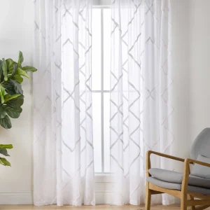 GEO — Set of 2 sheer curtain panels (92-06-11-10)