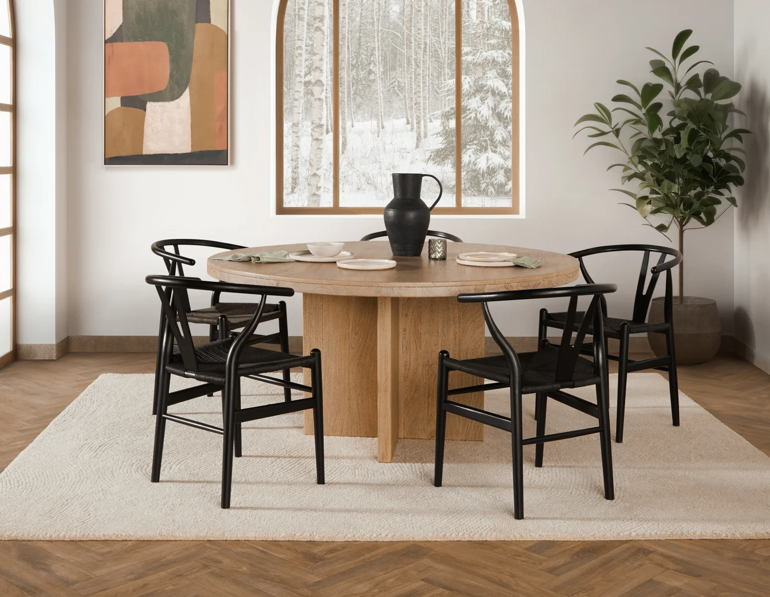 MISTRA — Recycled timber dining table 150 cm (76-85-84-42) - Image 8