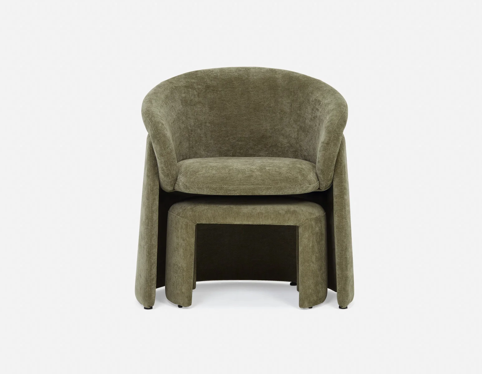 HANCHA — Modern accent chair with ottoman (03-82-64-70) - Image 3