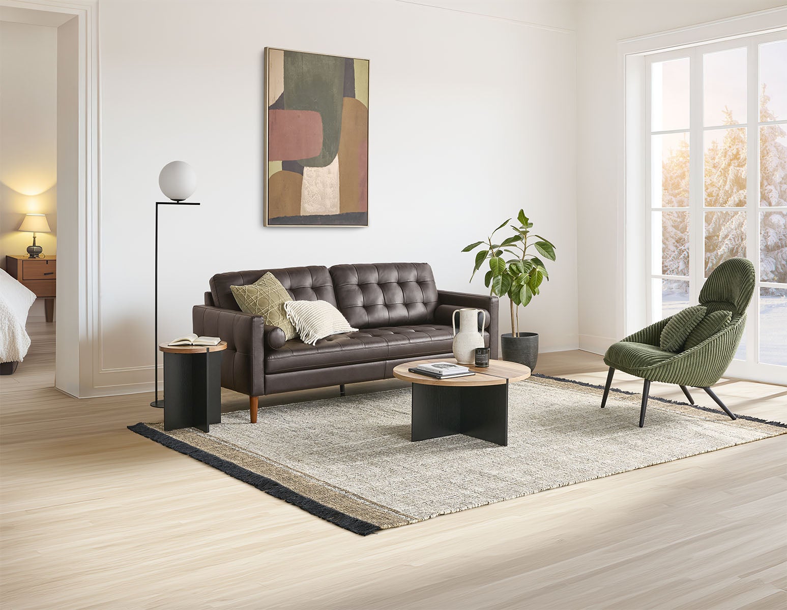 REVE — Mid-century modern 3-seater sofa (94-61-06-96)
