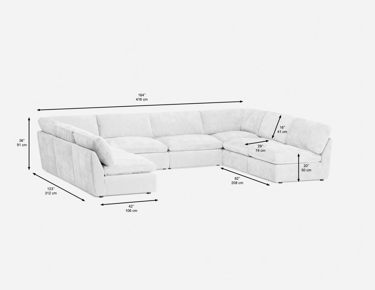 CHABLIS — 8-pc modular interchangeable sofa (13-51-53-62) - Image 6