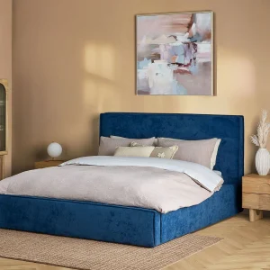 SORGUE — Upholstered queen size bed with storage (28-49-09-60)
