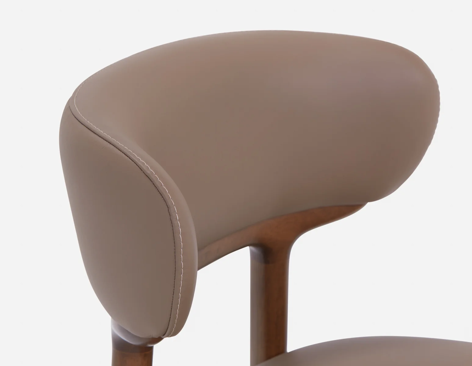 SEVILLE — 100% leather mid-century counter stool 66cm (45-12-99-93) - Image 6
