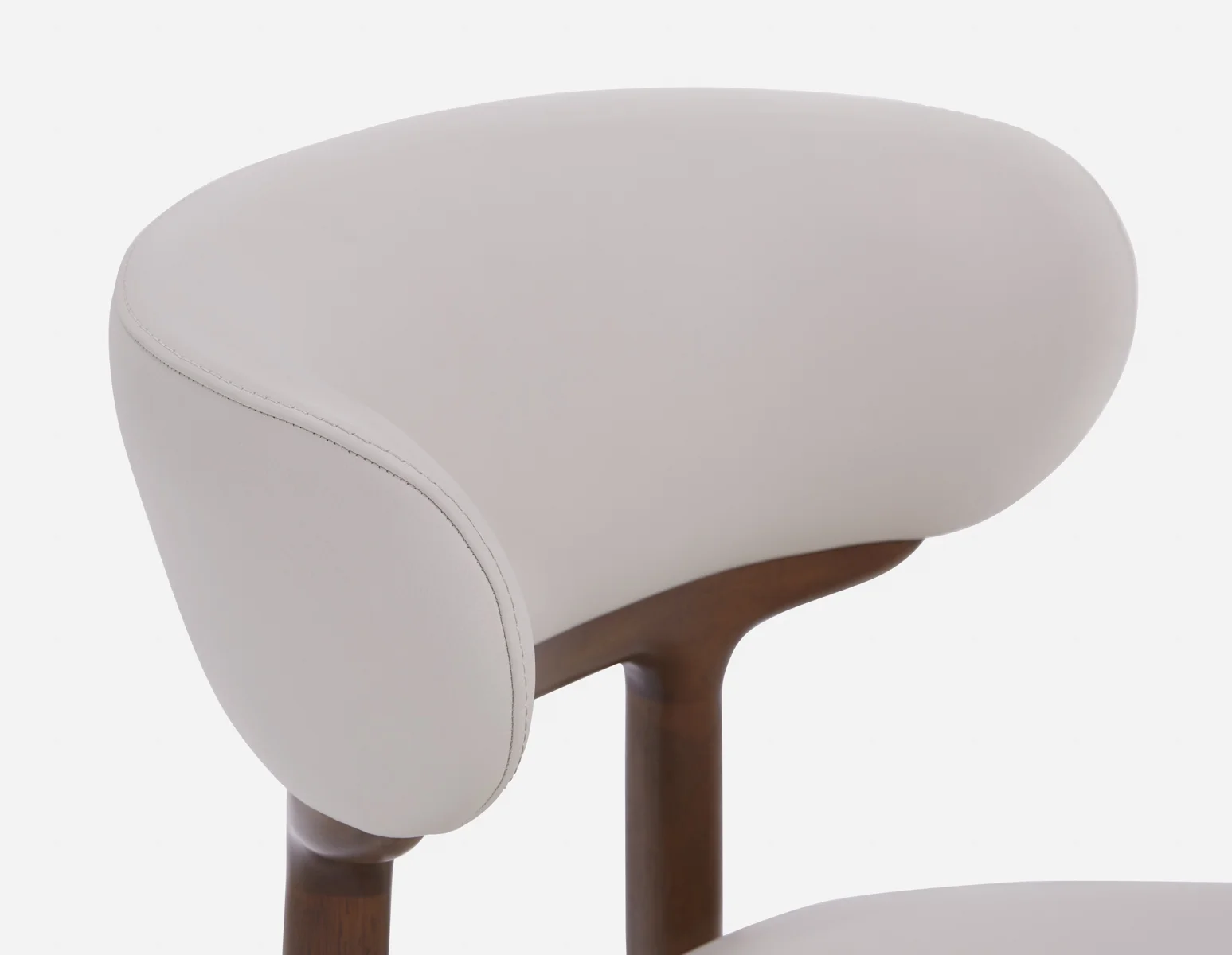SEVILLE — 100% leather mid-century dining chair (48-33-04-34) - Image 7