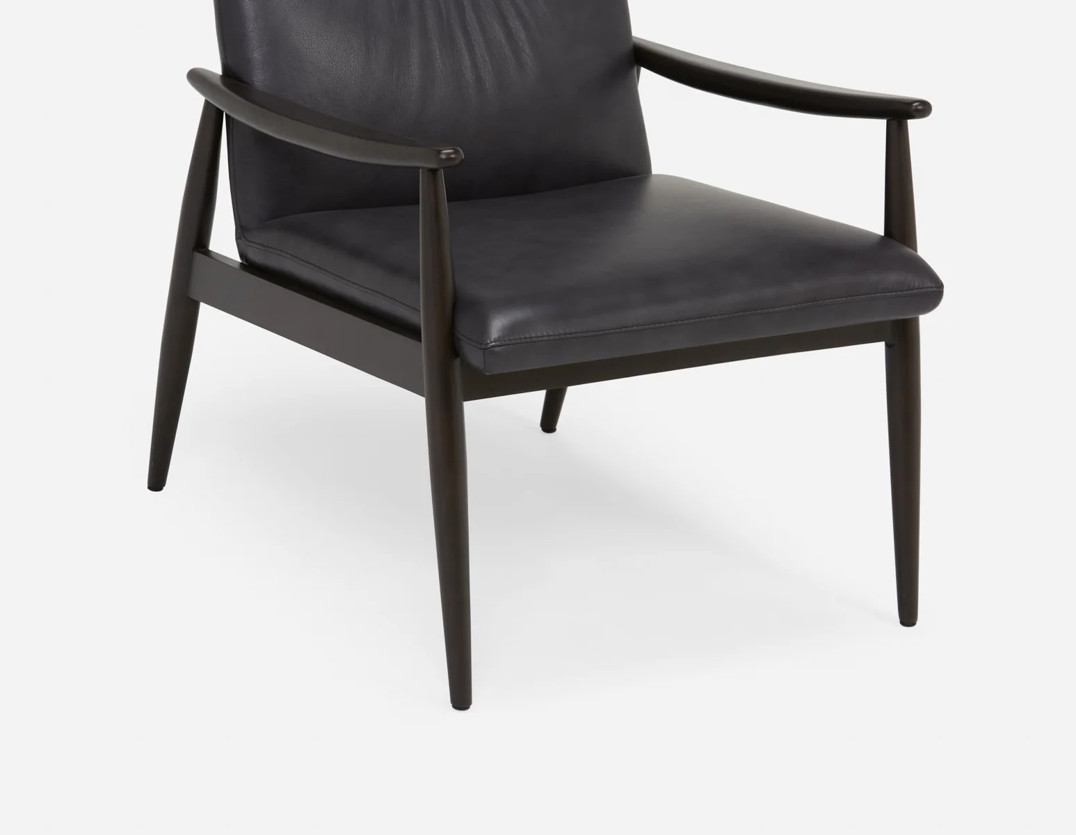 LATONA — 100% leather mid-century modern accent chair (71-53-26-20) - Image 6