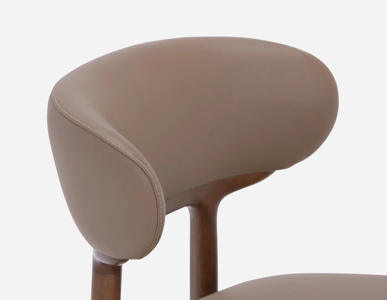 SEVILLE — 100% leather mid-century dining chair (48-33-04-93) - Image 7