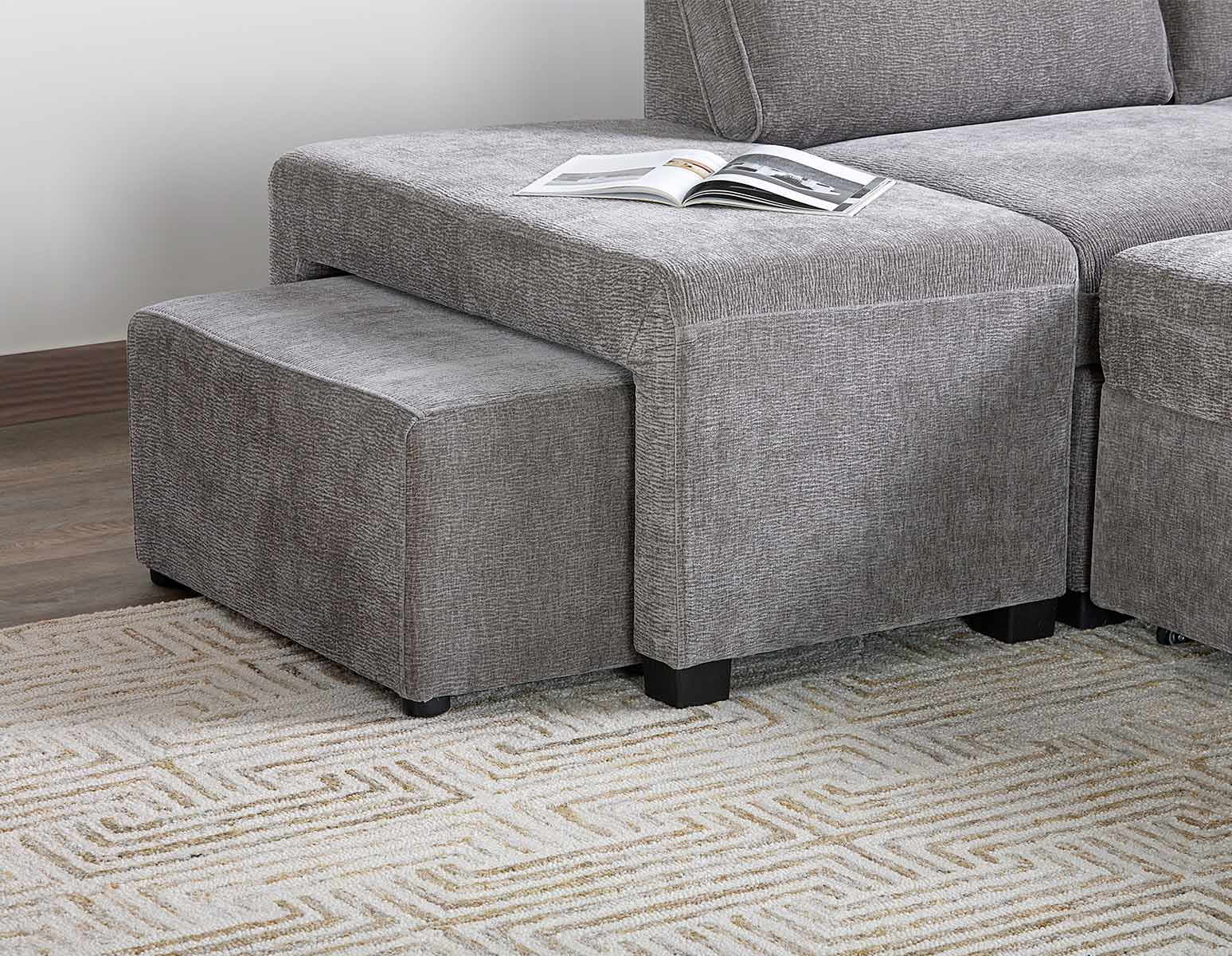 MINNESOTA — Left-facing sectional sofa-bed with storage (12-24-39-30) - Image 16