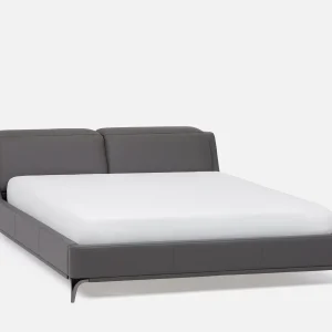 JONNAH — Leather king size bed (43-64-71-33-D)