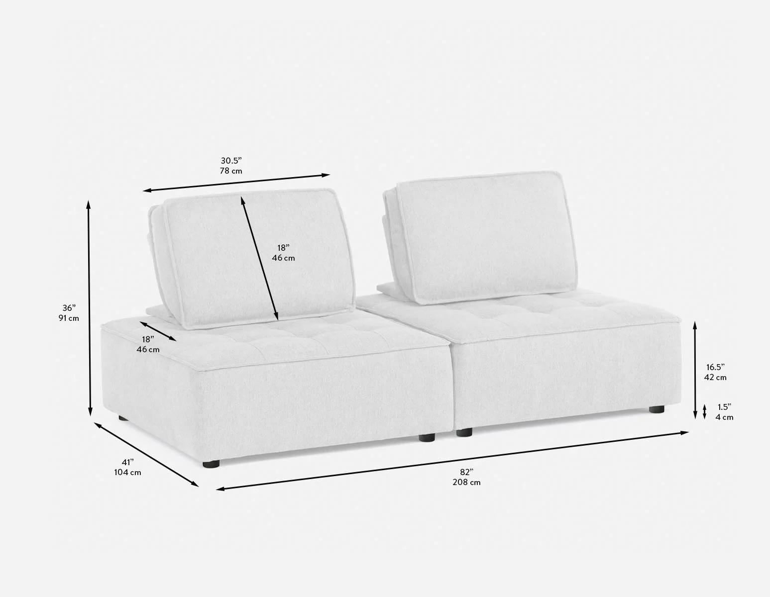 LEON — 2-pc modular interchangeable sofa (03-60-84-95) - Image 7