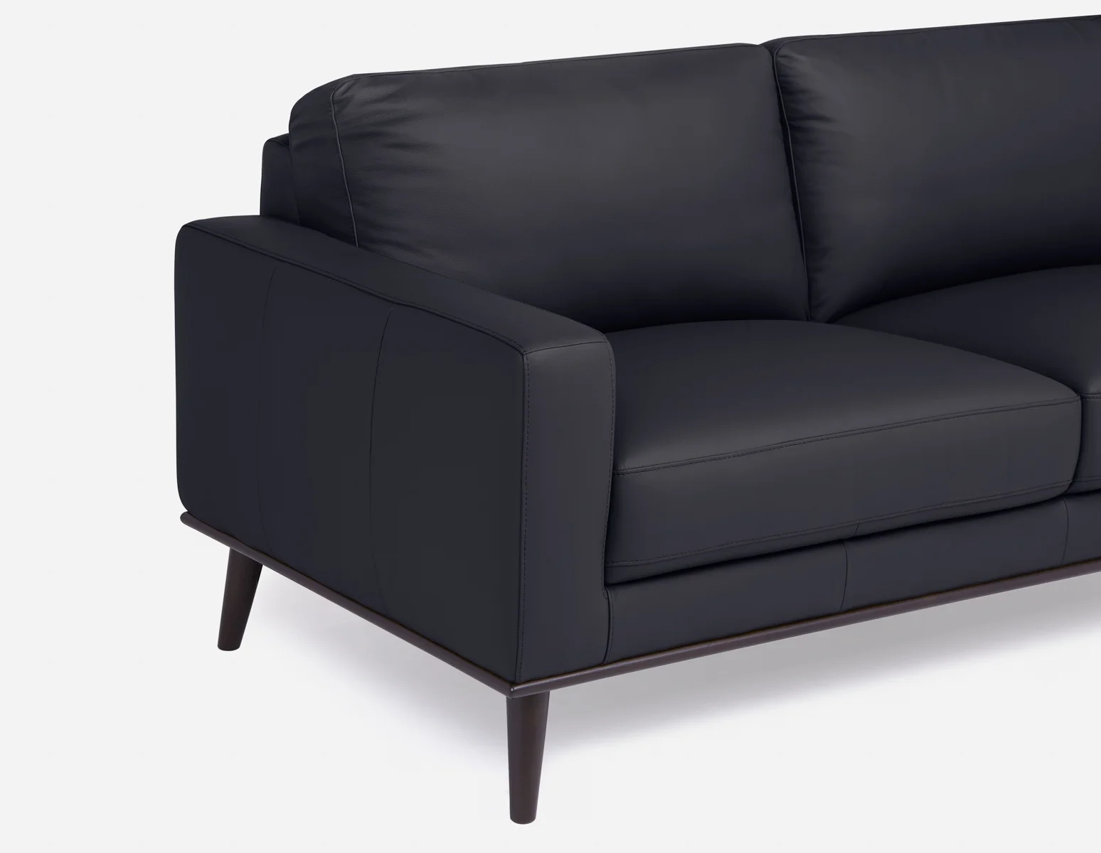 BETTA — 100% leather mid century loveseat (24-76-17-20) - Image 8