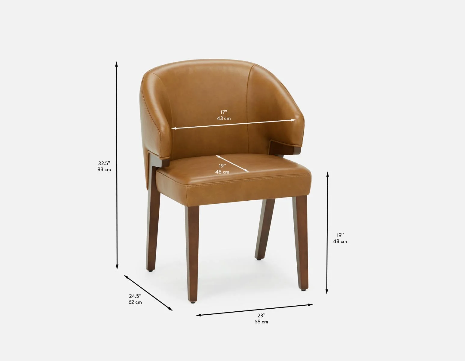 AKSEL — Leather dining chair (69-05-53-96) - Image 9