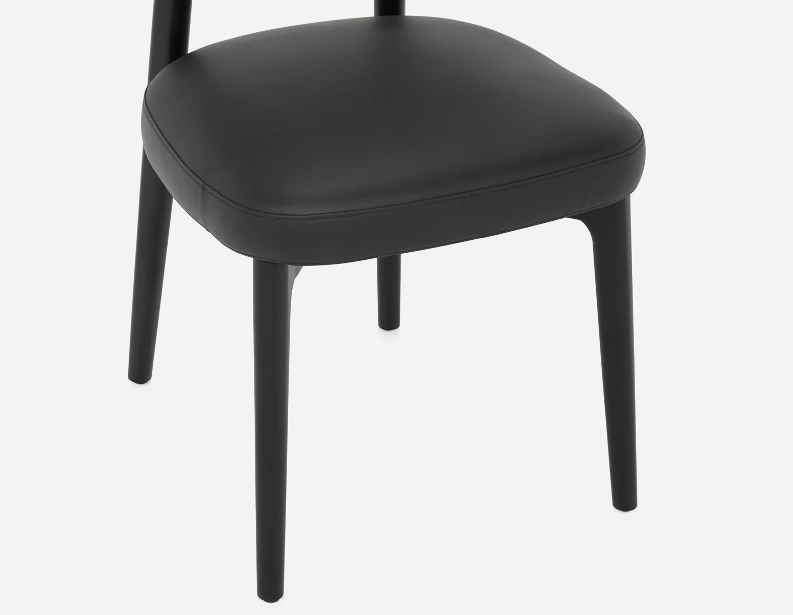 SEVILLE — 100% leather mid-century dining chair (48-33-04-20) - Image 8