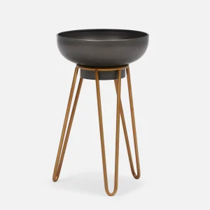 KUSHINA — Metal planter with stand 60 cm