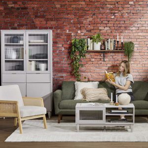 ALLESSIO — Modern contemporary coffee table with storage (00-88-74-93)