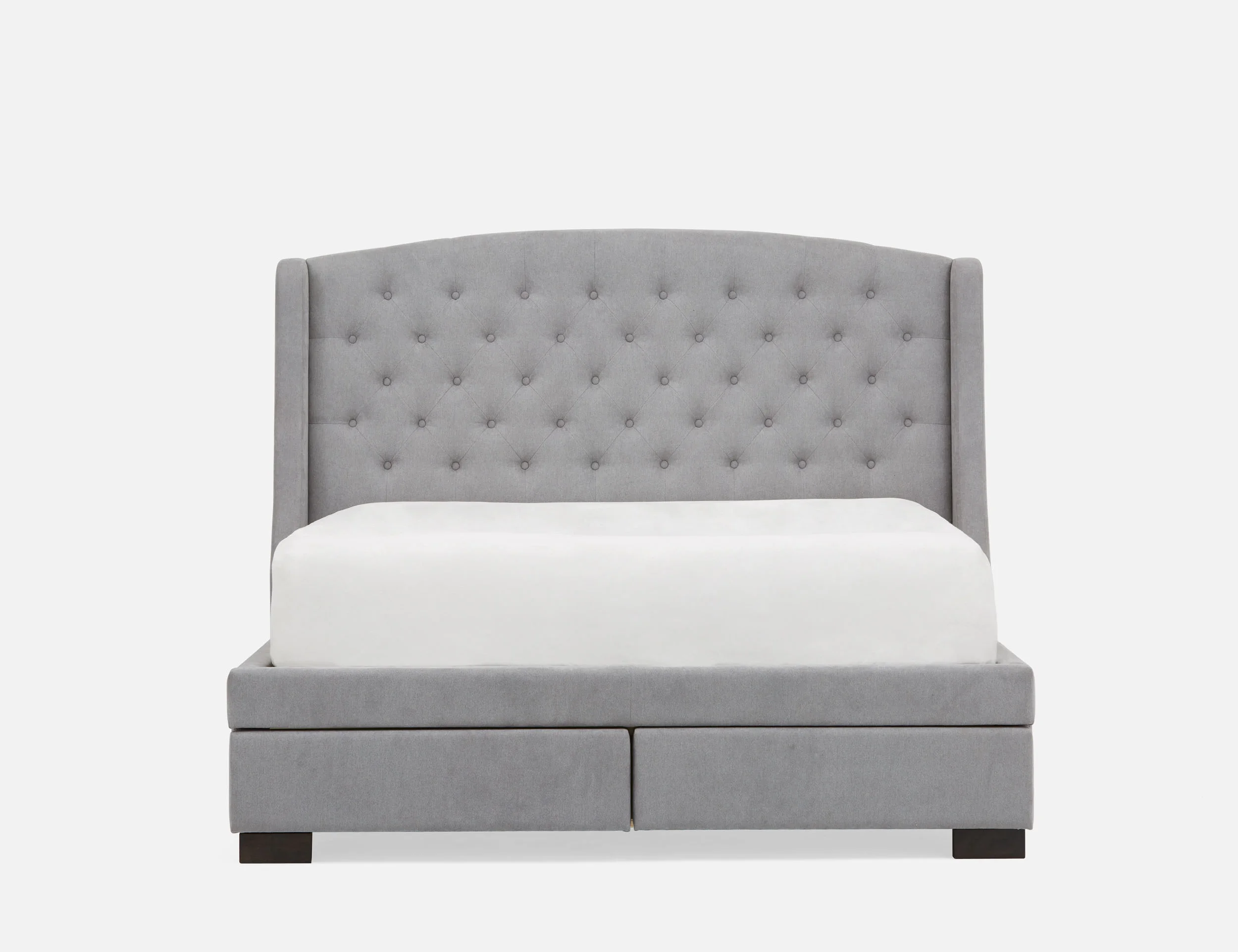 RAVEL — Traditional tufted upholstered wingback queen size bed with storage (81-42-52-30) - Image 6
