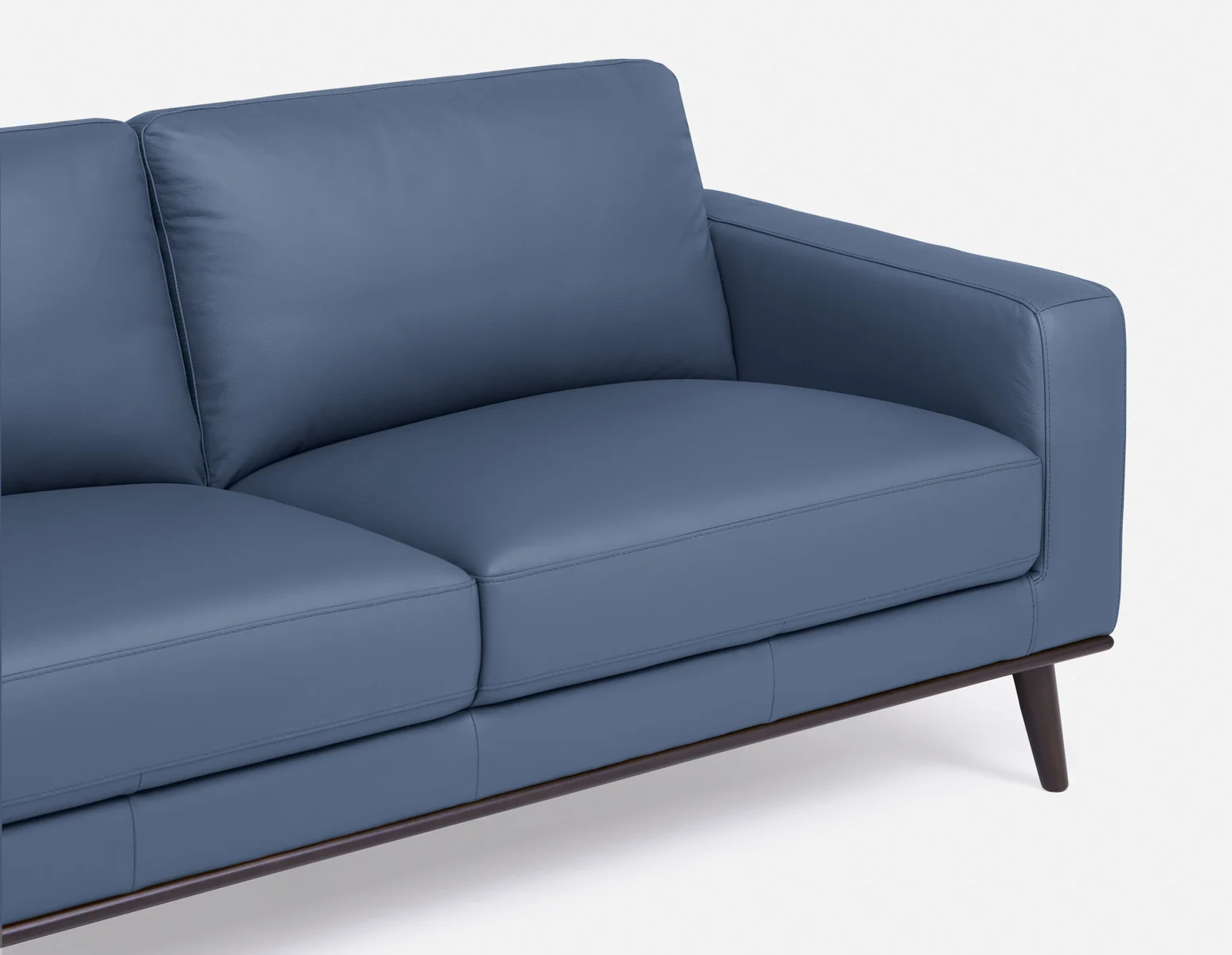 BETTA — 100% leather mid century loveseat (24-76-17-17) - Image 7