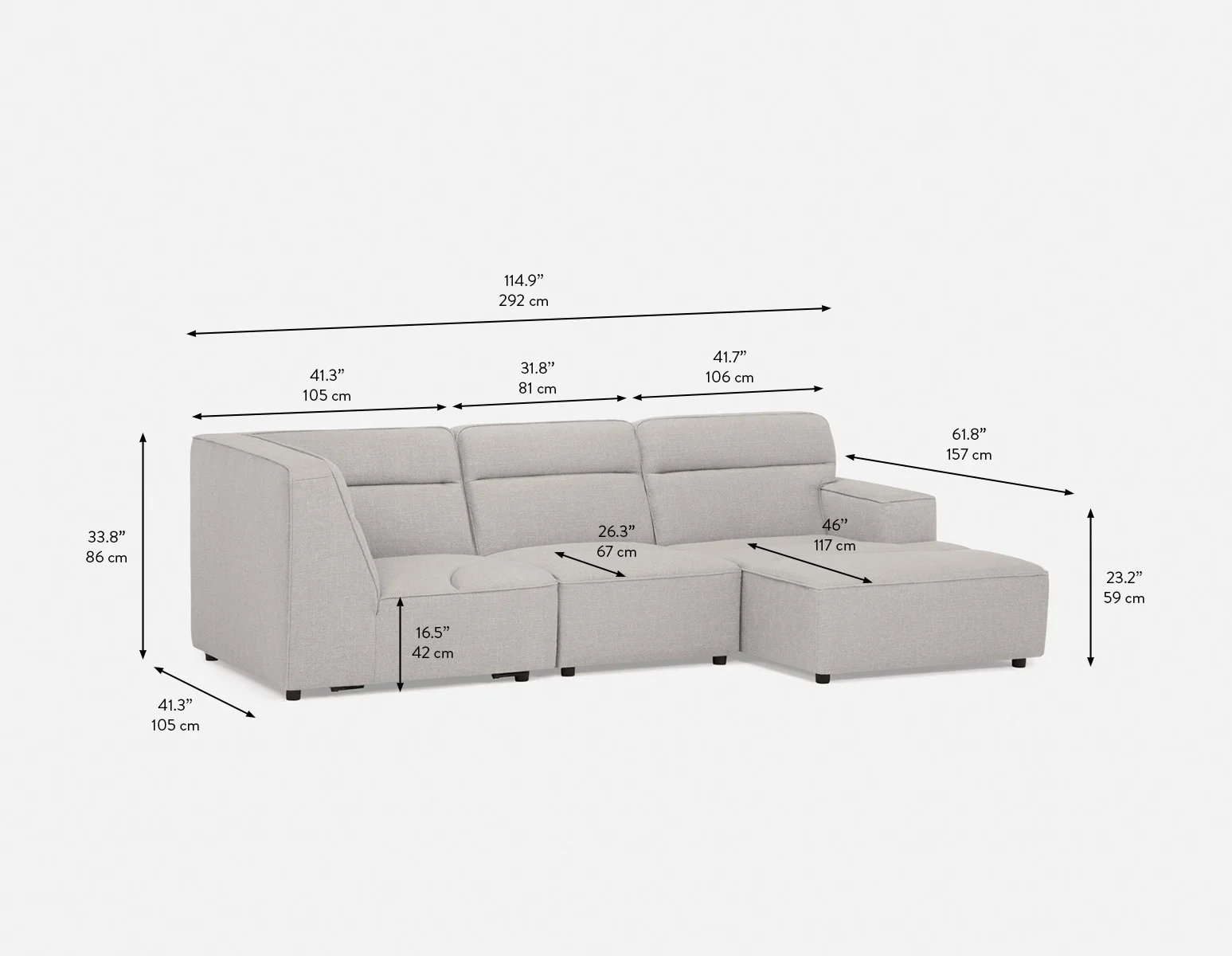 REVAN — Modern modular sofa customize to fit your space (84-92-35-30) - Image 7