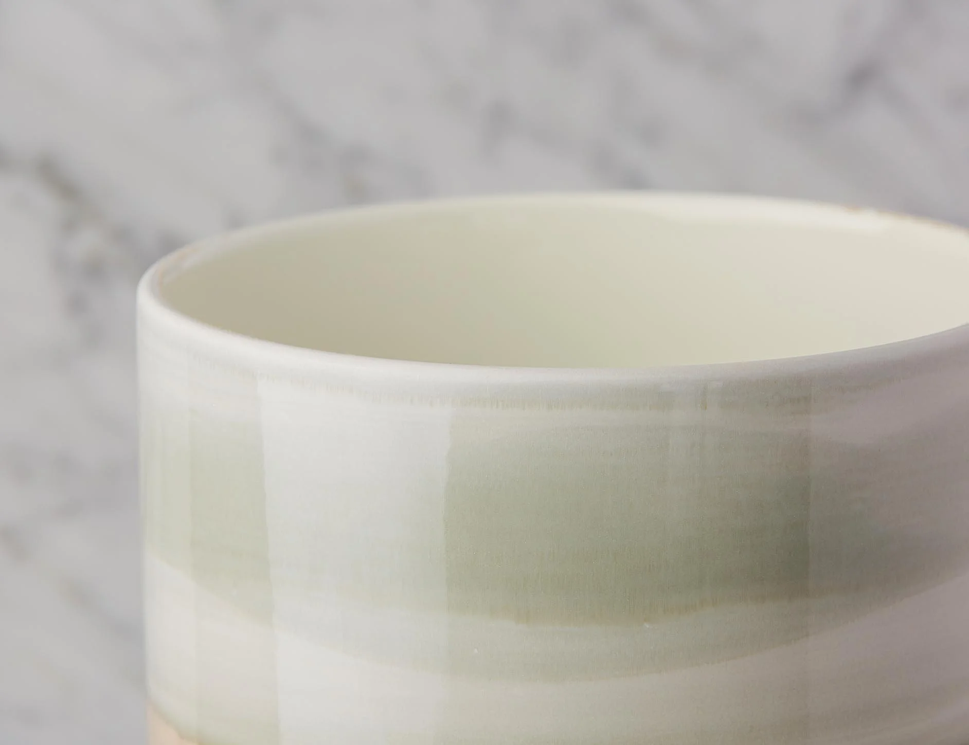 SHANE — Ceramic pot with wood stand 36 cm - Image 2