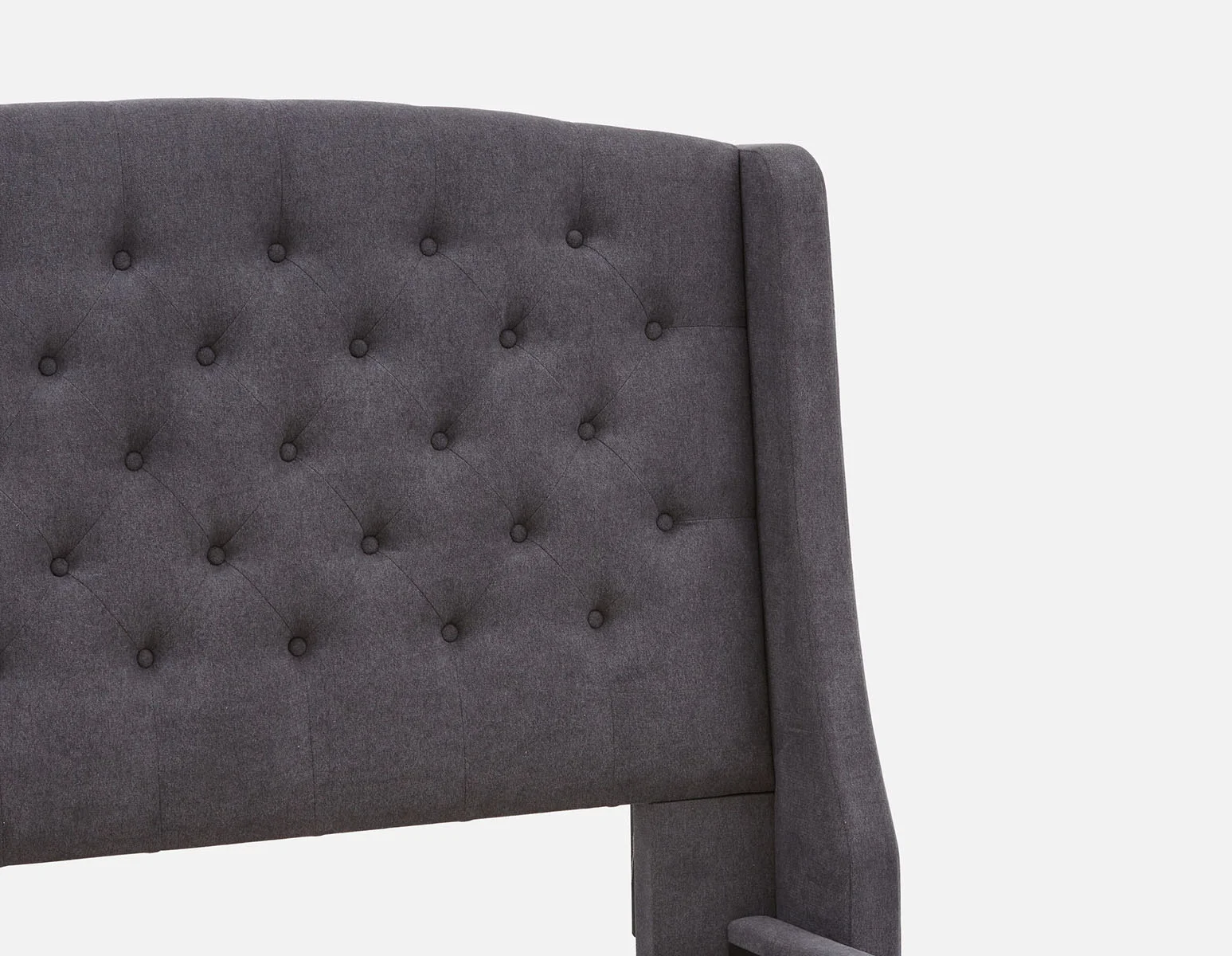 RAVEL — Traditional tufted upholstered wingback queen size bed with storage (81-42-52-33) - Image 2