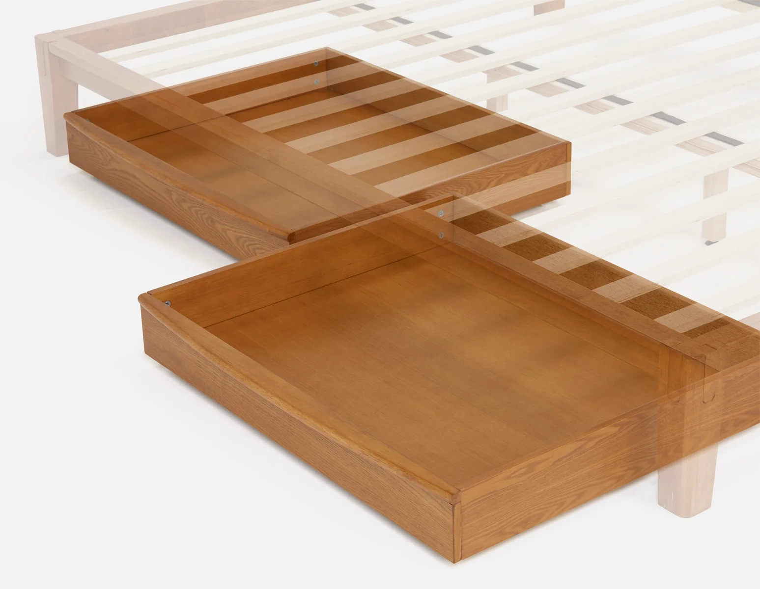 BENA — Bed storage drawer set of 2 with casters - Image 8
