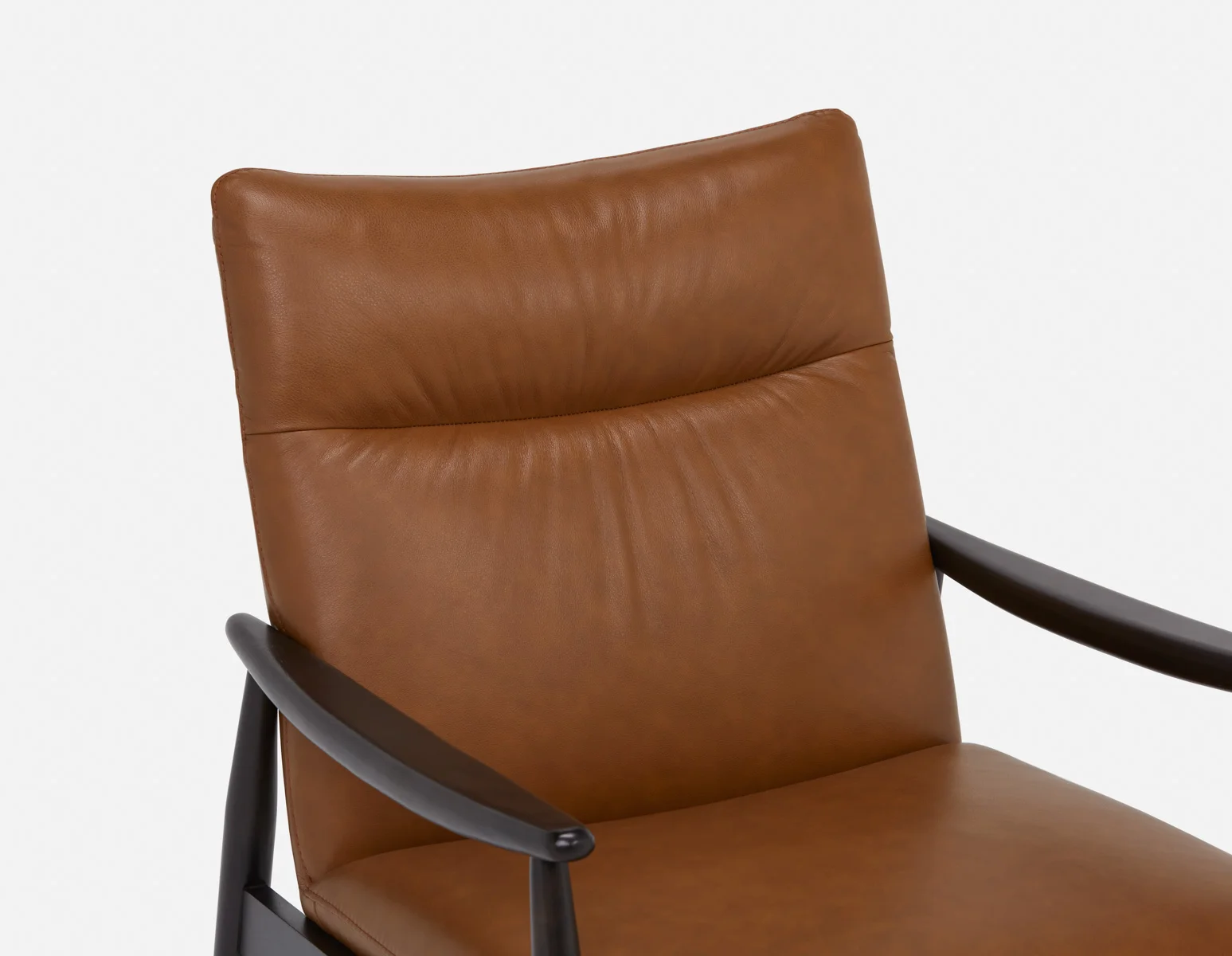 LATONA — 100% leather mid-century modern accent chair (71-53-26-96) - Image 8