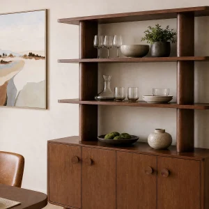 PALMO — Modern-retro 3-tier hutch shelf 165cm
