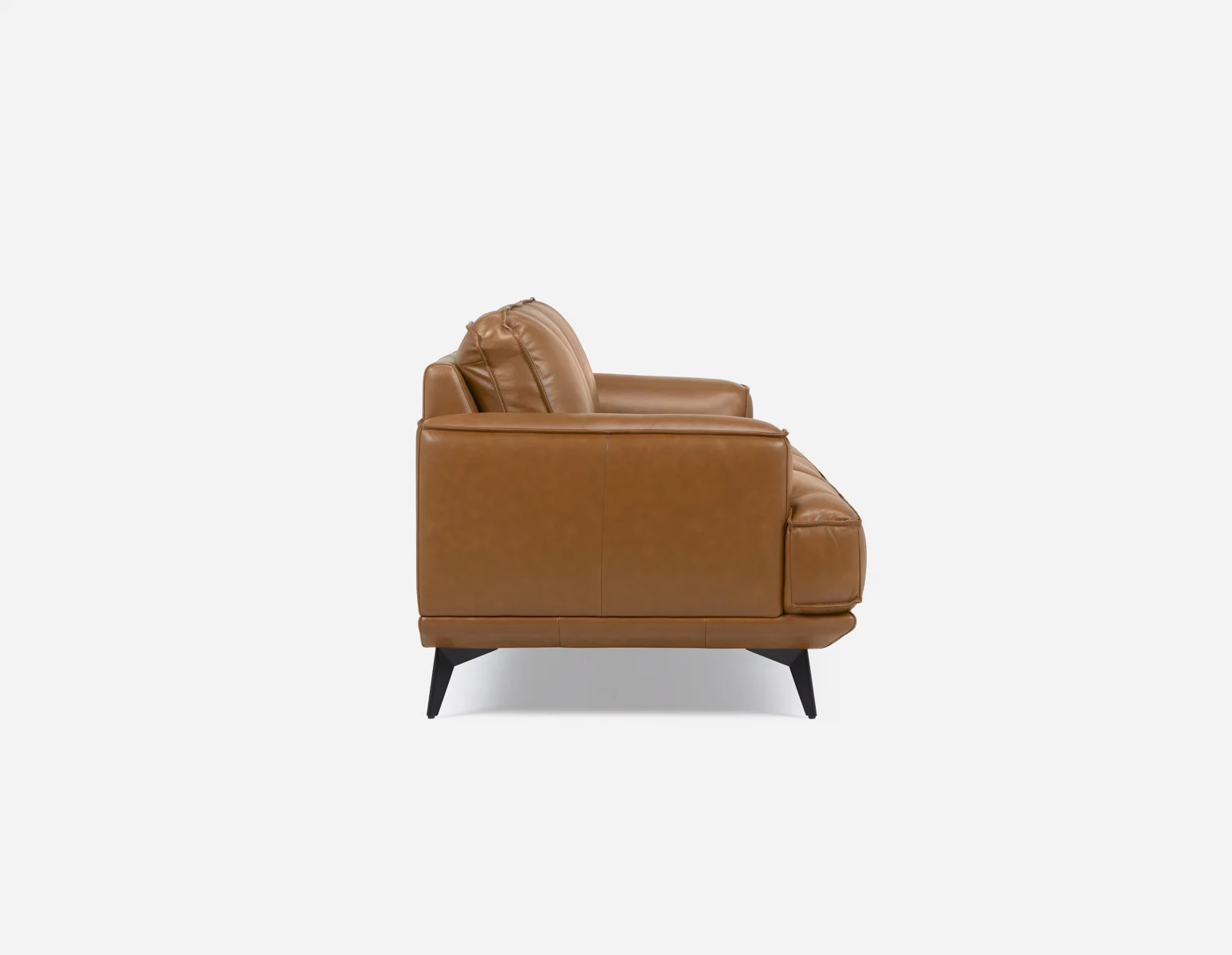 ALPHA — 100% leather mid century 3-seater sofa (79-69-64-96) - Image 9