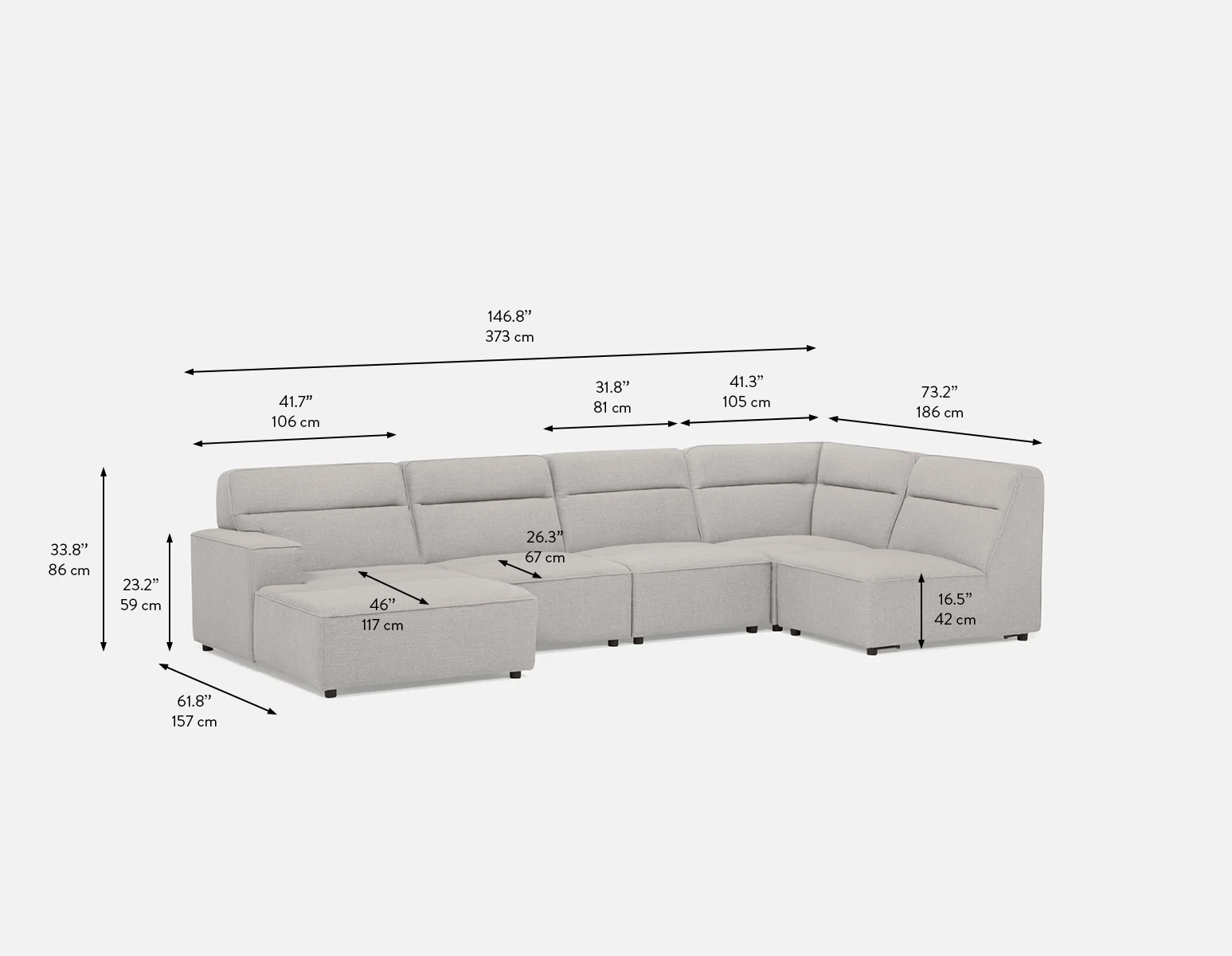 REVAN — Modern modular sofa customize to fit your space (38-67-79-30) - Image 9