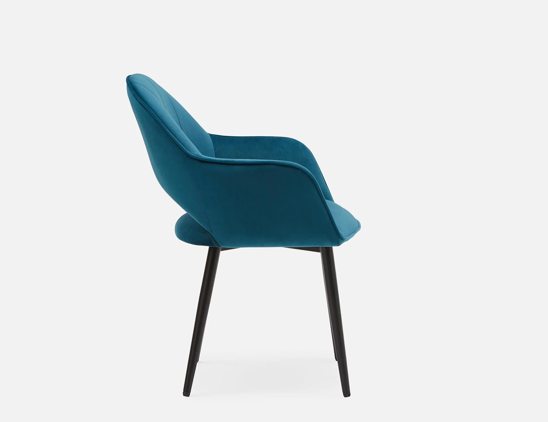 BAILEY — Contemporary velvet dining armchair (67-16-44-60) - Image 5