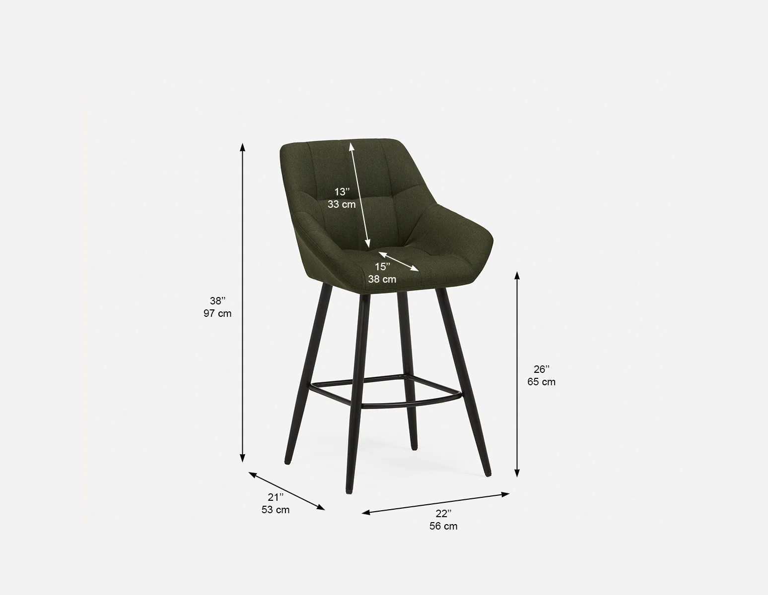 CAMILA — Elegant counter stool 66 cm (03-49-97-70) - Image 8
