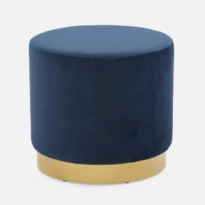 KEIRA — Velvet ottoman (33-98-93-60-D)